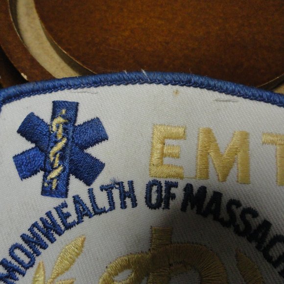 Massachusetts EMT Shoulder patch~state seal~embroidered~Nice - Picture 4 of 5